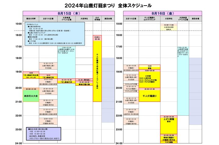 山鹿灯籠まつり2024スケジュール